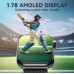 Cultsport Burn Plus 1.78" Amoled, Live Cricket Score, 368 * 448 Best-in-Class Resolution, BT Calling, Crown Control, Always on Display, 7 Days Battery Life,Stainless Steel Mesh Strap, (Black Steel)